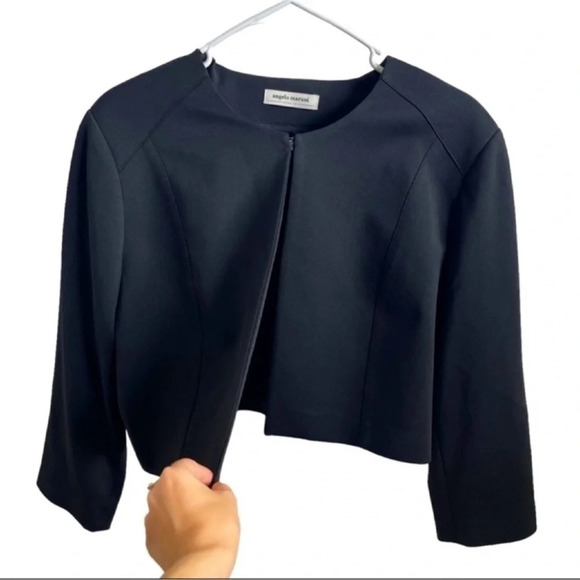 ANGELO MARANI Italian Designer Long Sleeves Black Blazer Size 48 (US L) - Picture 1 of 16